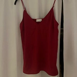 Aritzia Wilfred satin red cami